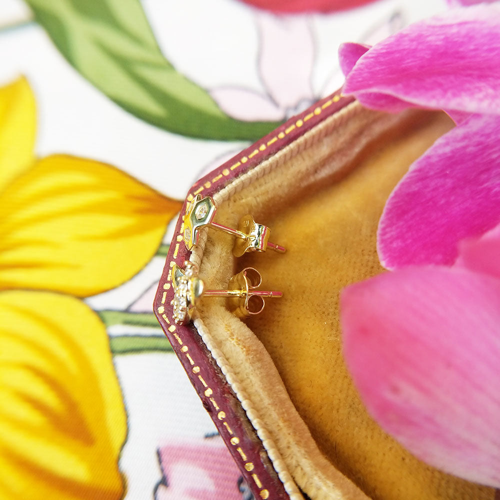 gold bee studs