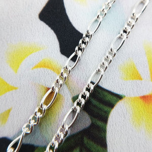 solid silver figaro chain for men and women