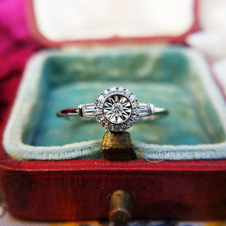 art deco style diamond ring