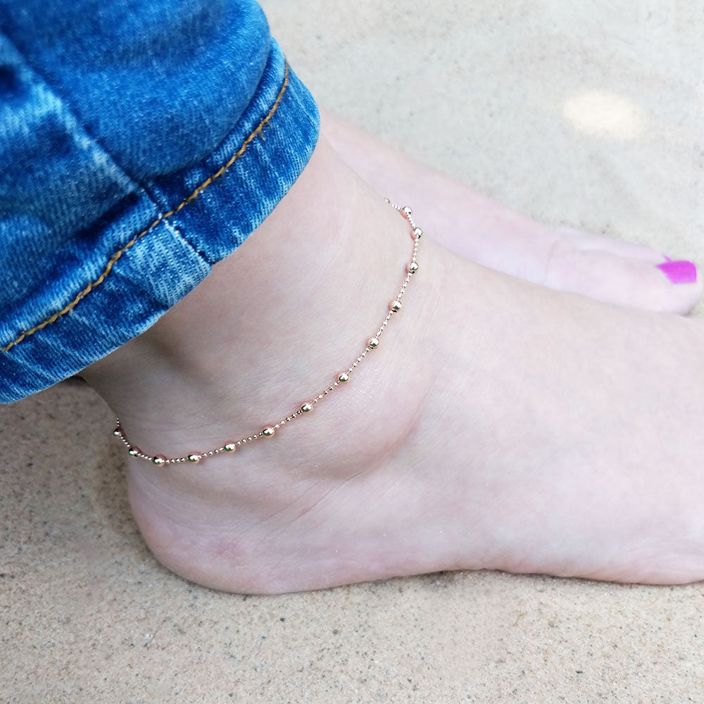 rose gold anklet