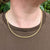 close up of 3mm wide 9ct gold rope chain