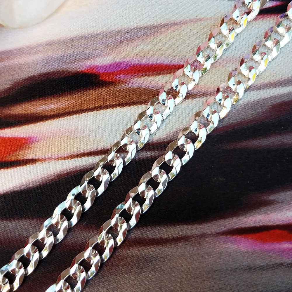 solid sterling silver 4.5mm curb chain