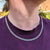 silver 4.5mm curb chain on man's neck