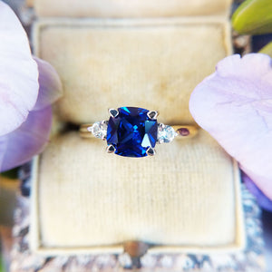 affordable 9ct gold and sapphire ring