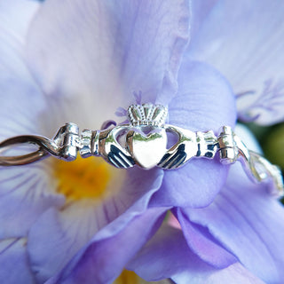 women's silver claddagh bracelet