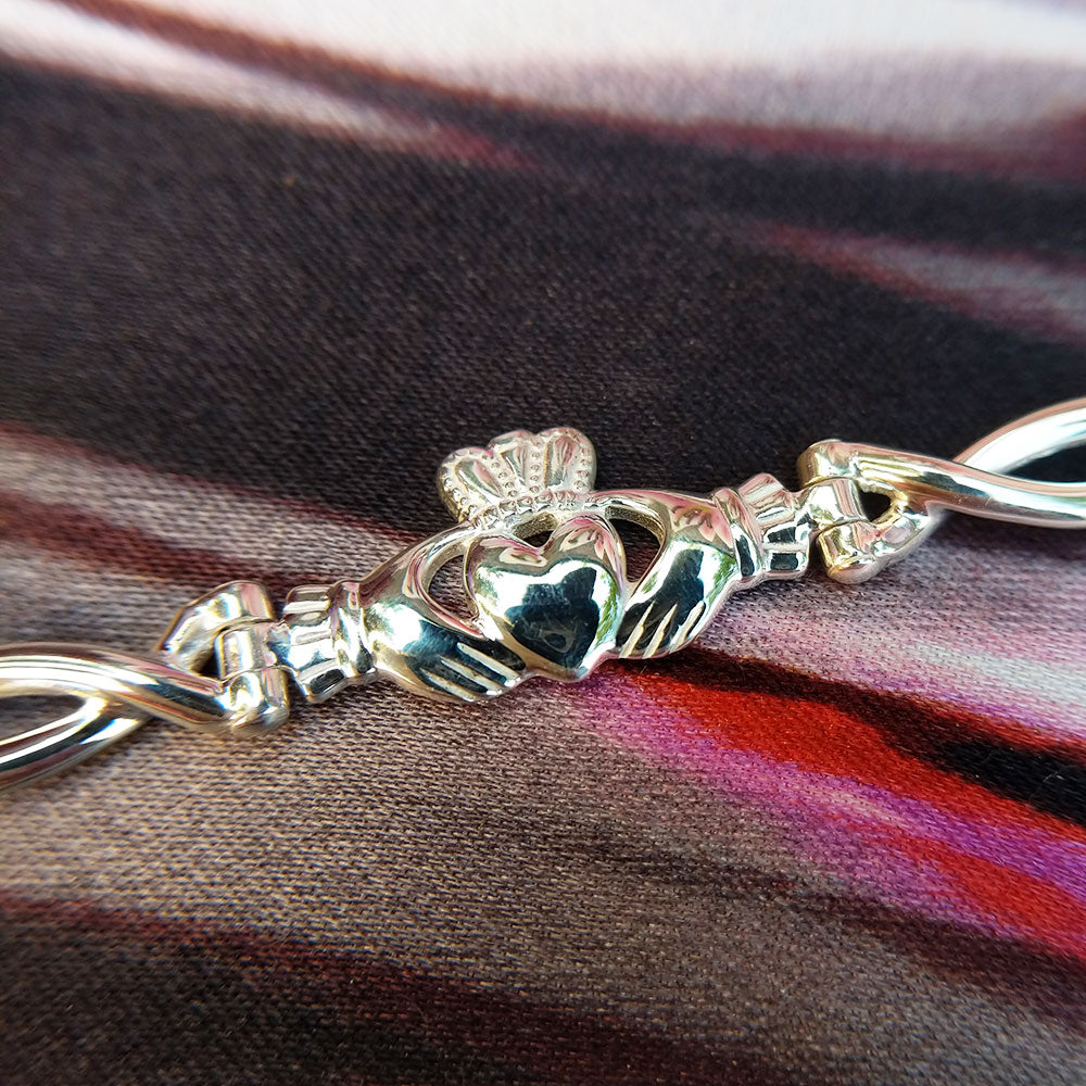 women's silver claddagh bracelet