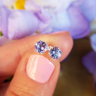 amethyst stud earrings