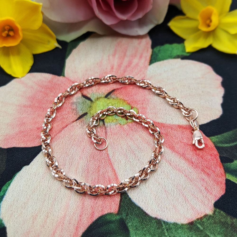 women's rose gold 7.5 inch bracelet