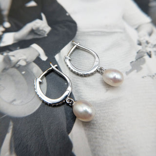 pearl drop earrings