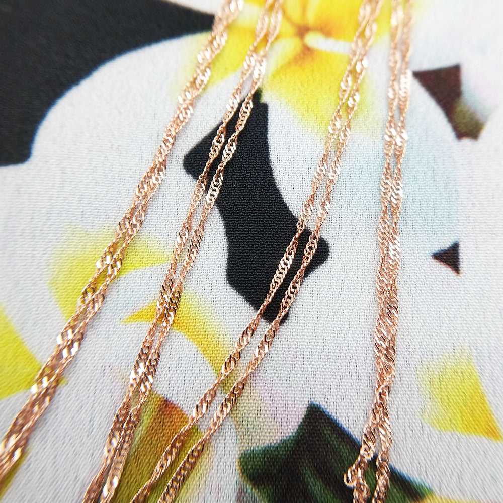 9ct rose gold singapore chain for pendants