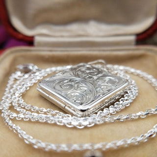 made in Britain silver locket