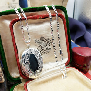 another view of the beautiful silver Celtic locket