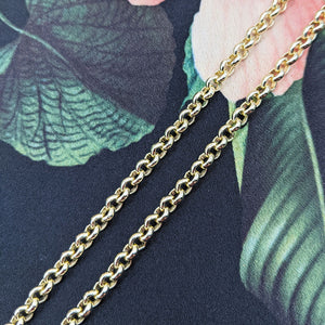 solid gold belcher chain necklace