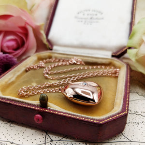 heavy rose gold plated heart locket for women