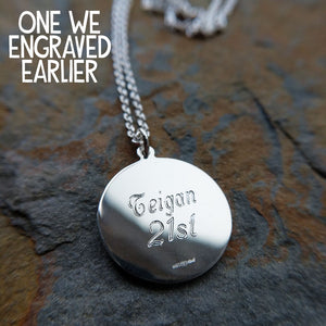personalised silver st christopher necklace