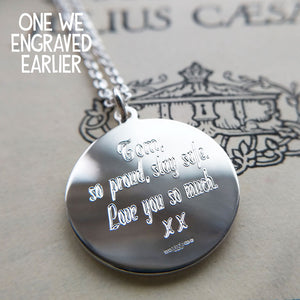 personalised St Christopher necklace