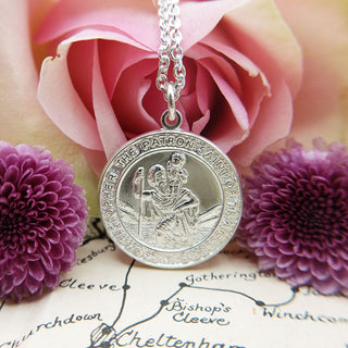 engraveable st christopher necklace