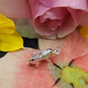 elephant charm in sterling silver