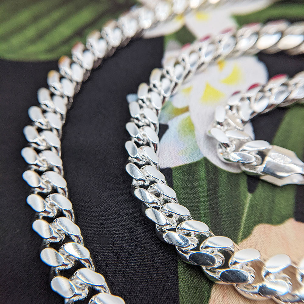 Sterling Silver 7mm Cuban Curb Chain Necklace 18–30 Inch