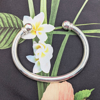 heavy men's silver bangle