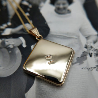 reverse of hallmarked gold locket