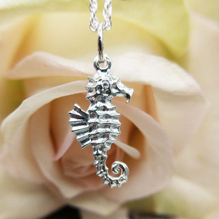 solid sterling silver seahorse charm