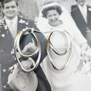 real silver hoop earrings for women