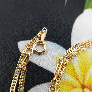 spring ring clasp on singapore chain