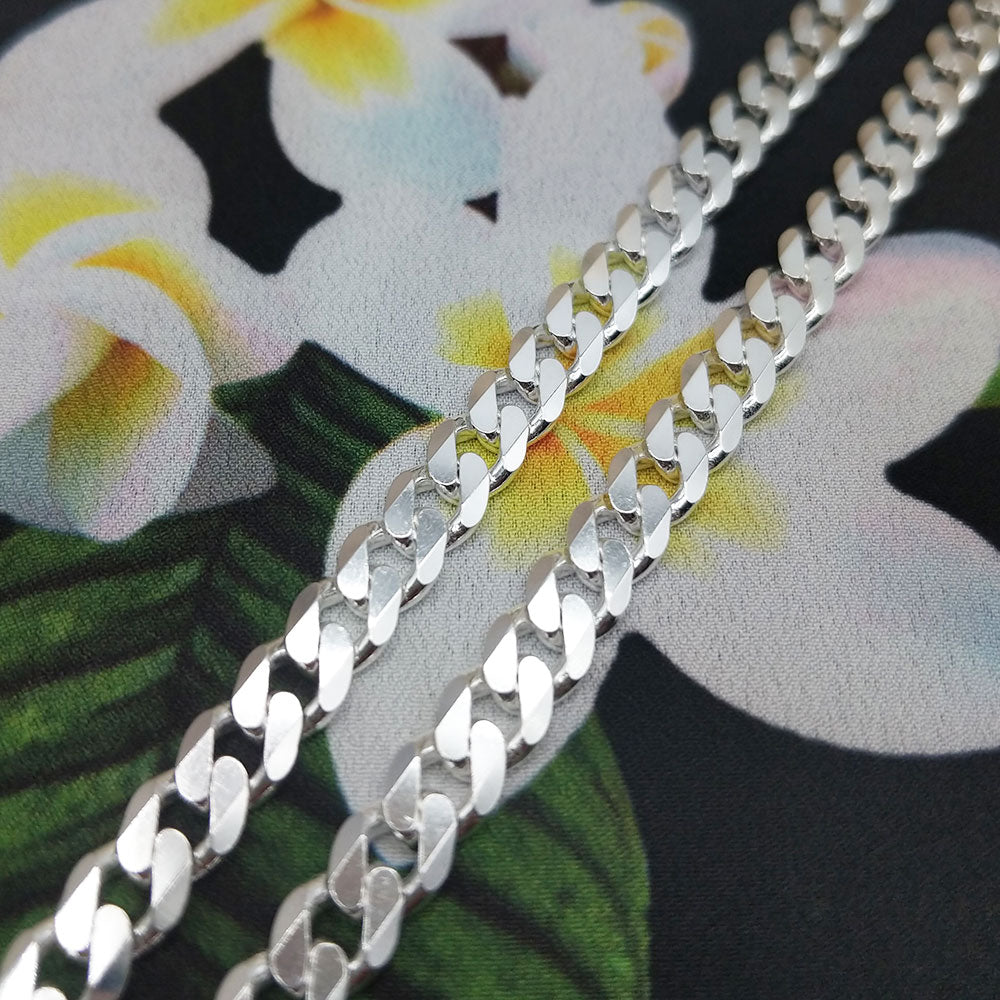 men&#39;s heavy 5mm curb chain necklace