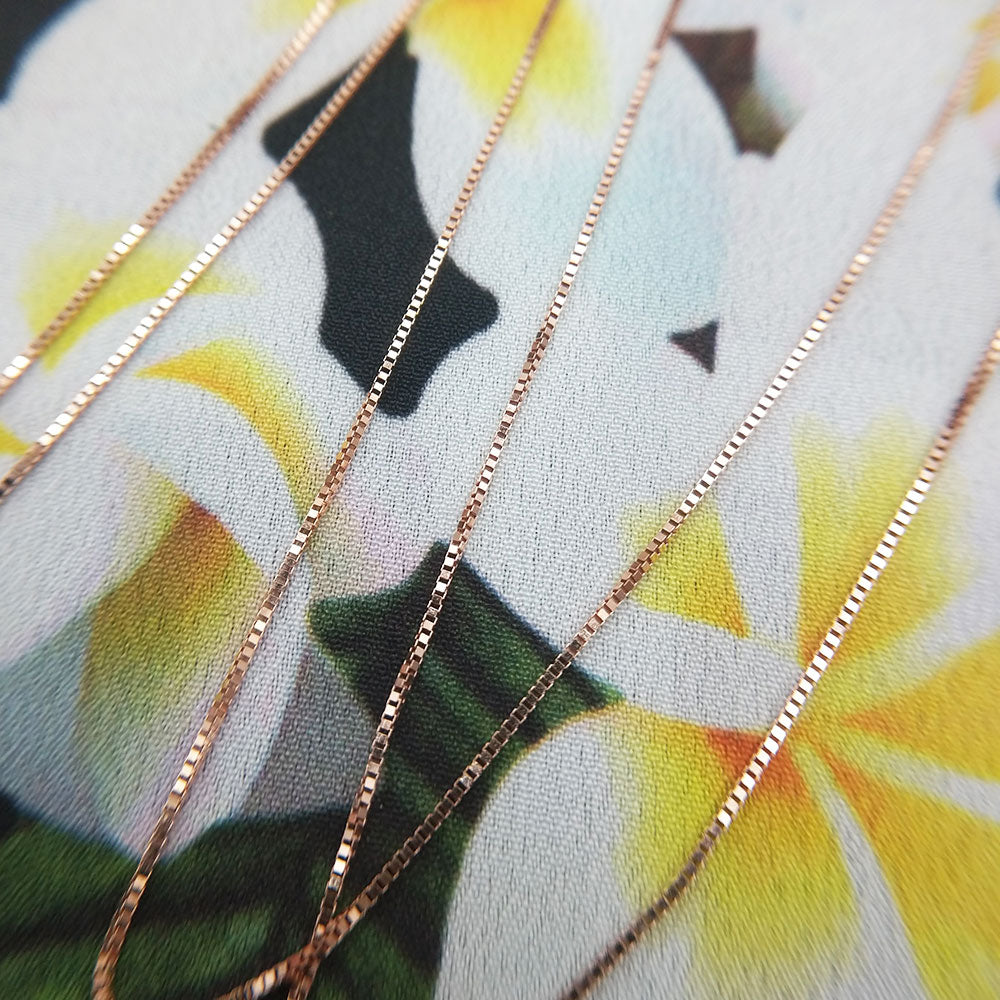 women&#39;s 9ct rose gold chain for pendants