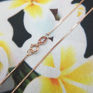 women's rose gold box chain