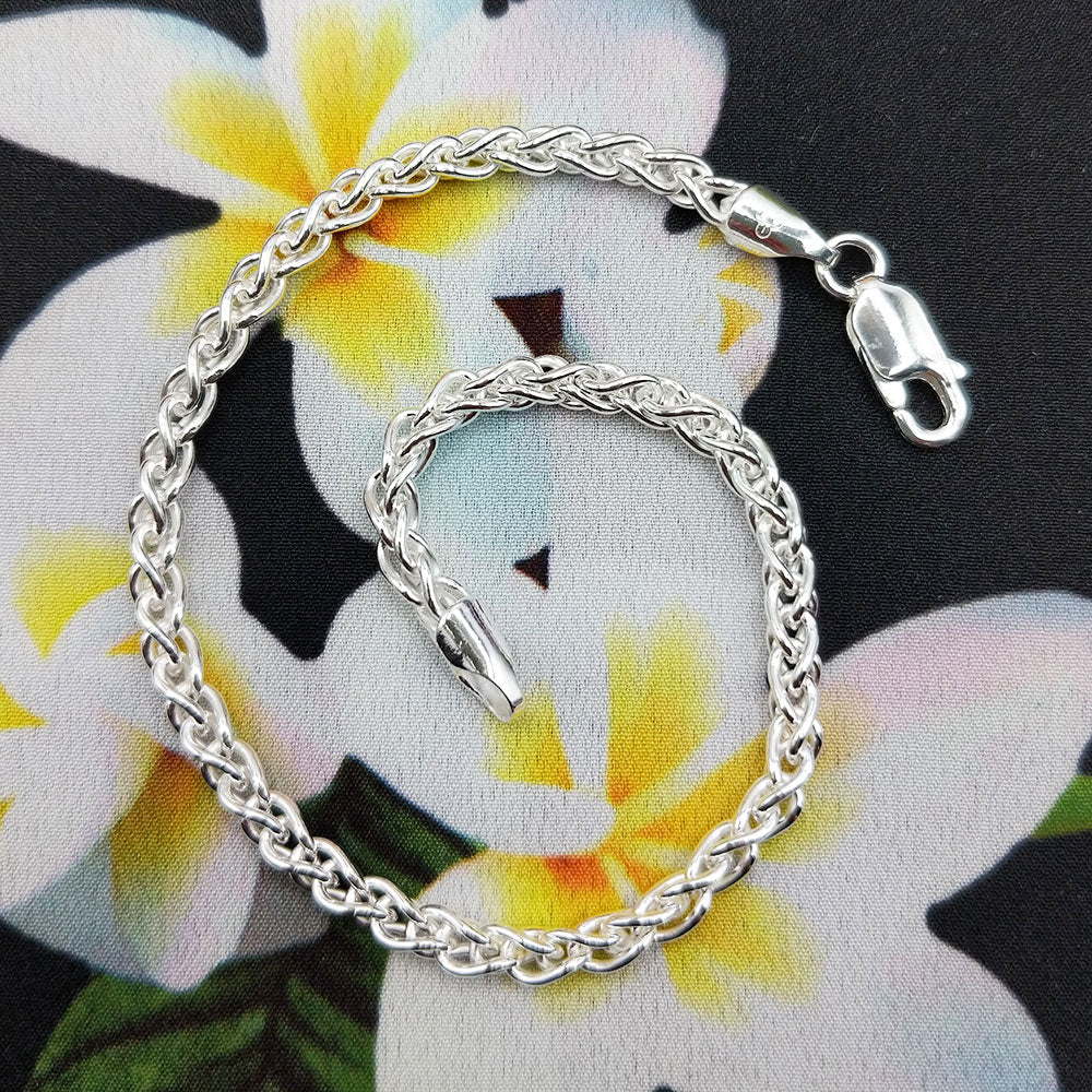 women's sterling silver spiga bracelet