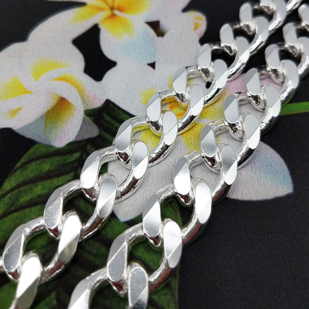 men&#39;s heavy sterling silver curb chain