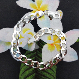 men's solid silver 8.5 inch bracelet