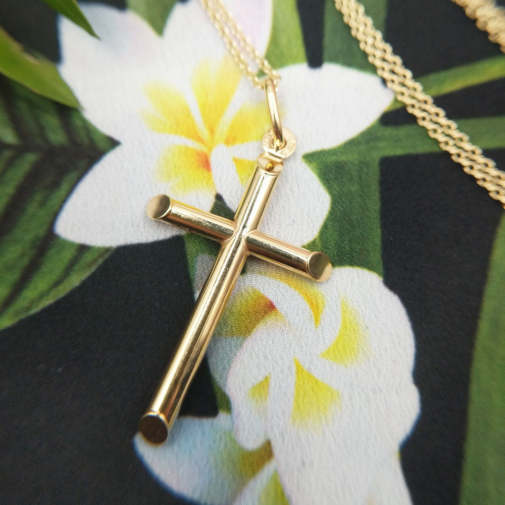 9ct Gold Cross Necklace | Hurleyburley