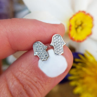 women's white gold stud earrings