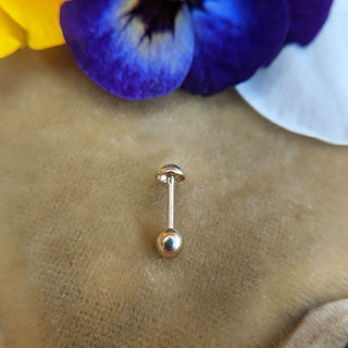 9ct gold half ball helix studs