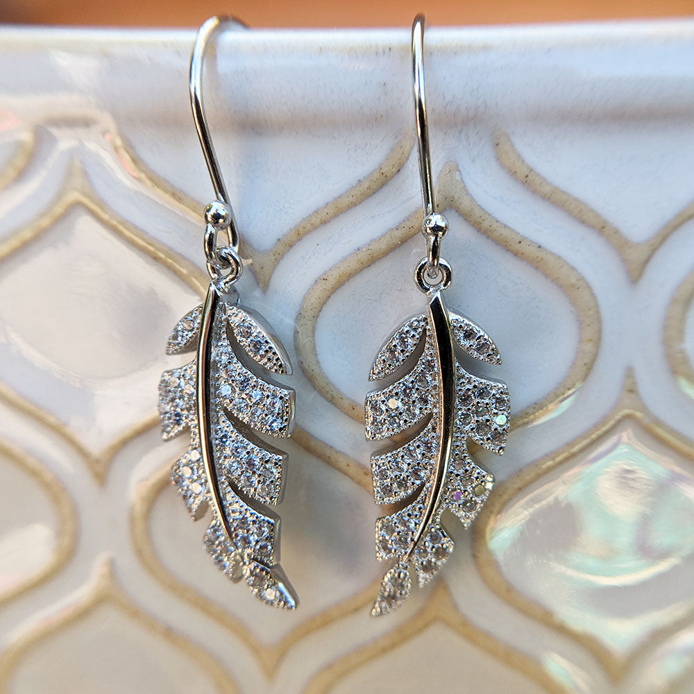 ladies leaf earrings