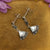 deco earrings with post and butterfly