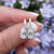 another view of sterling silver double drop earrings for ladies