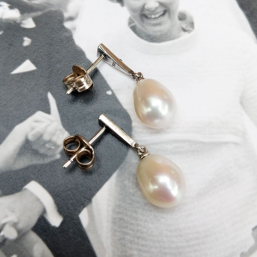 vintage style sterling silver earrings