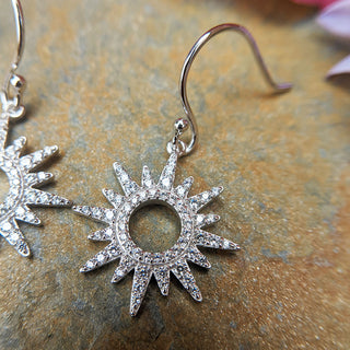 ladies sun dangle earrings