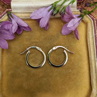 dainty 9ct gold hoop earrings