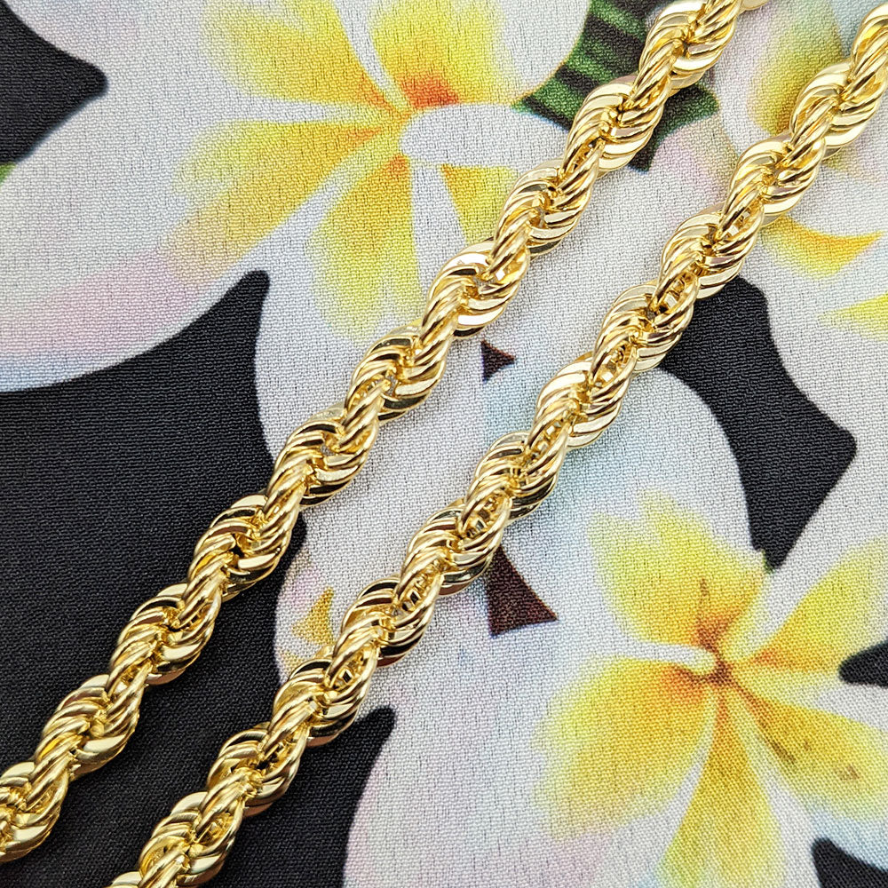 men&#39;s women&#39;s 4mm 5mm rope chain necklace
