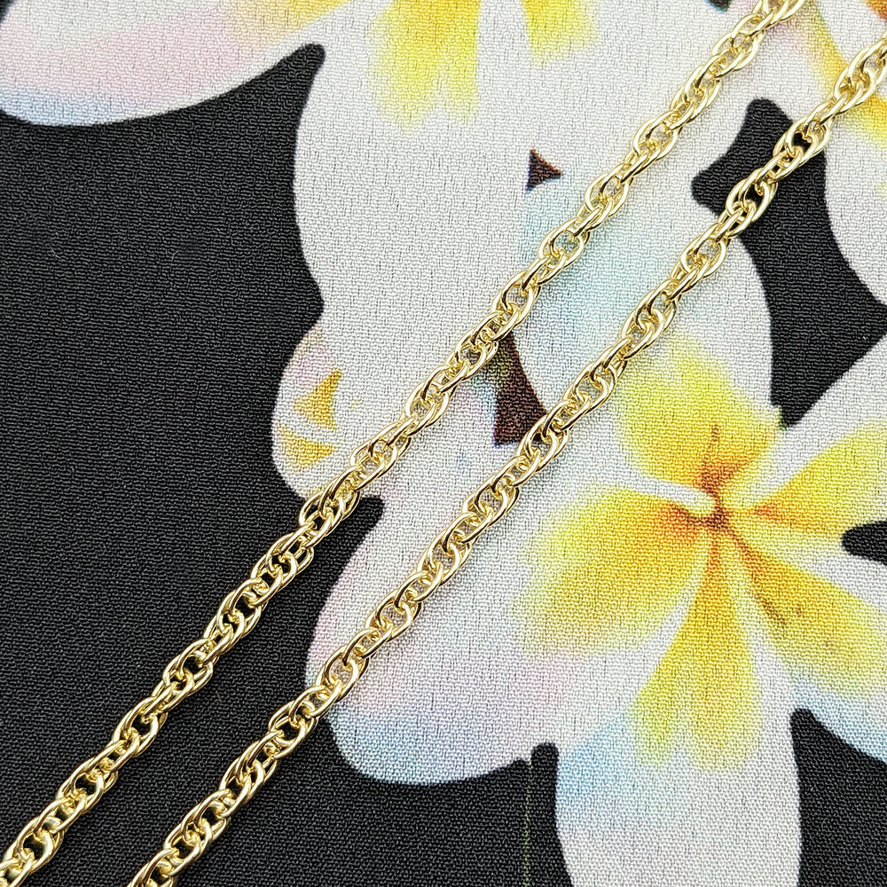 solid 9ct gold prince of wales chain necklace