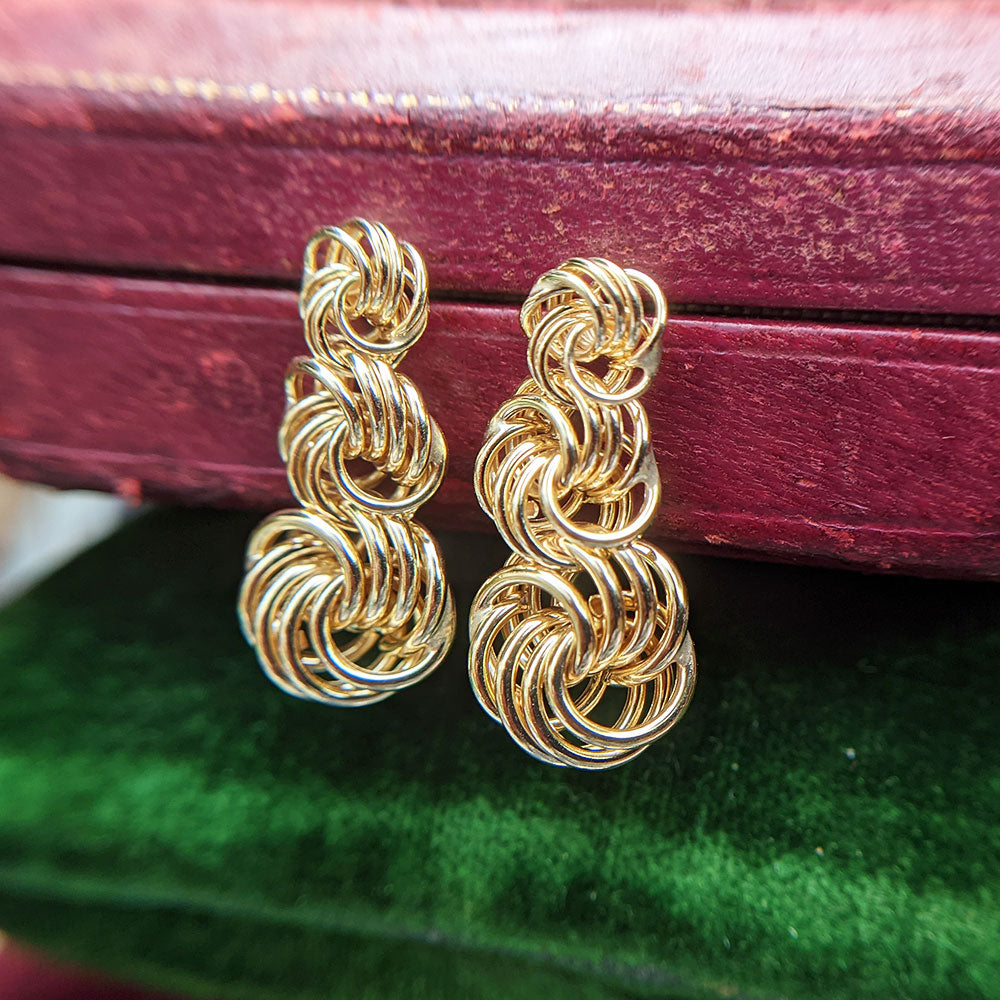 real gold drop earrings for women