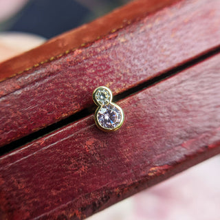 cartilage earring with pink gemstone