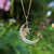 gold moon and star pendant necklace