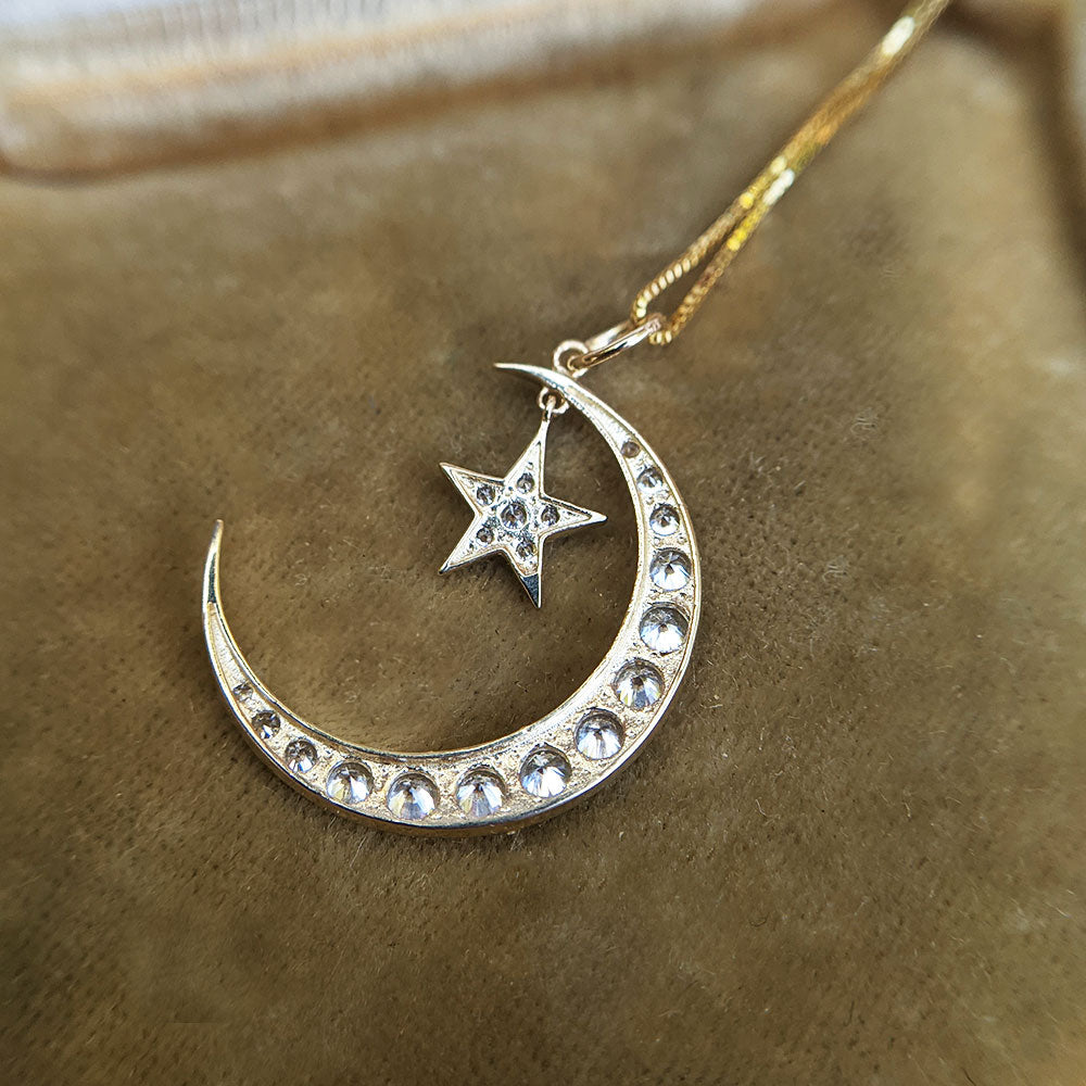 reverse side of moon pendant