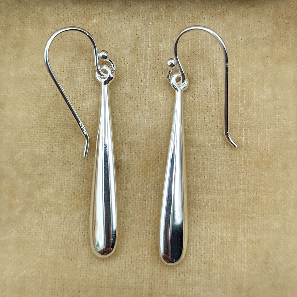 sterling silver torpedo earrings